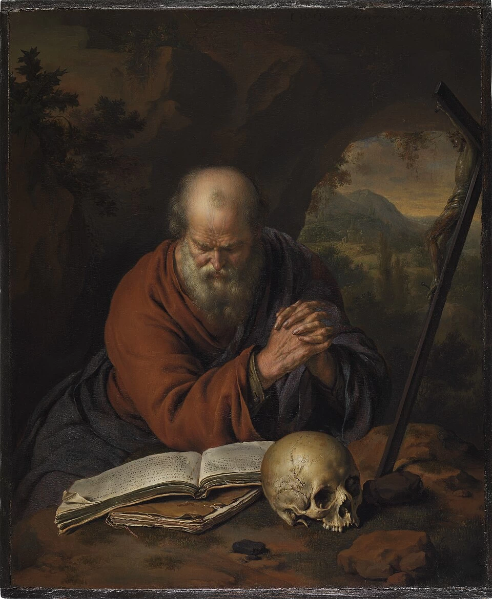 Eremita in preghiera nel deserto - Leiden Collection, New York